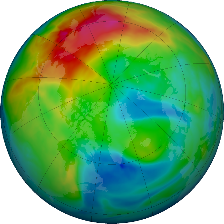 Arctic ozone map for 26 December 2020